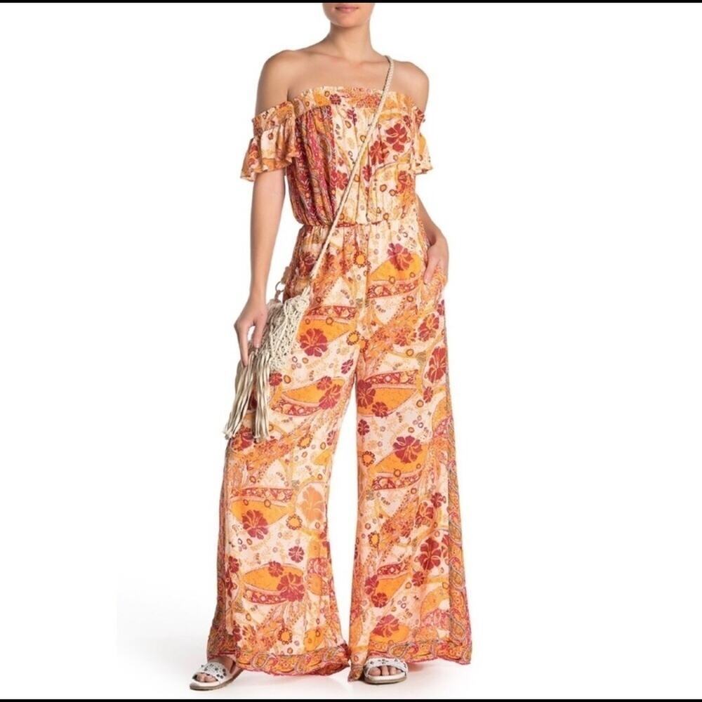 Free People Carmen Off-The-Shoulder Jumpsuit XS NEW